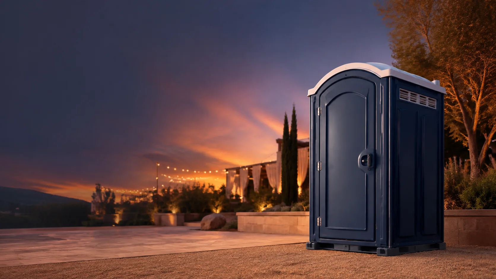 Portable restroom shown for rental planning in Sun Valley, NV